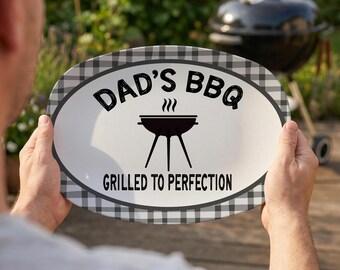 Bandeja para barbacoa personalizada, plato de barbacoa con nombre personalizado