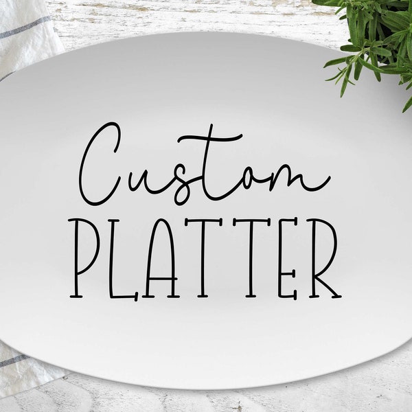 Custom Platter with Your Own Design, Personalized Platter with Your Custom Text or Photo, Add Your Own Artwork or Logo, Polymer Plastic