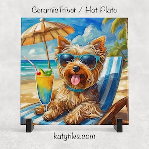 May include: A set of three ceramic mugs with a speckled, cream-colored glaze. Each mug features a different hand-painted floral design in shades of blue, green, and yellow. The mugs have a simple, modern shape.