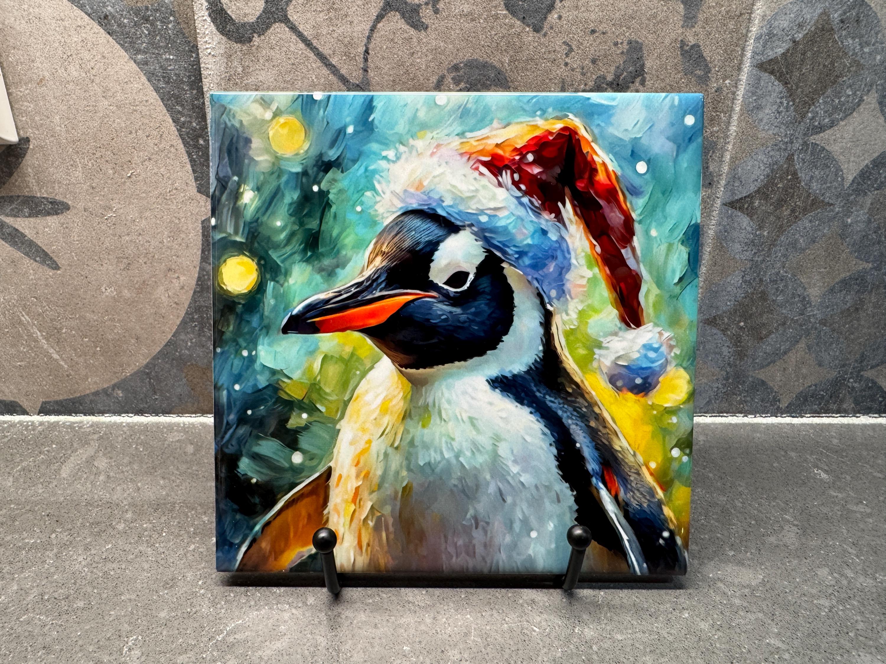 クリスマスサンタペンギン鍋敷き、ホットプレートコースタータイル