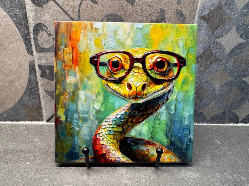 KatyTiles Snake Ceramic Trivet - Thumbnail 2