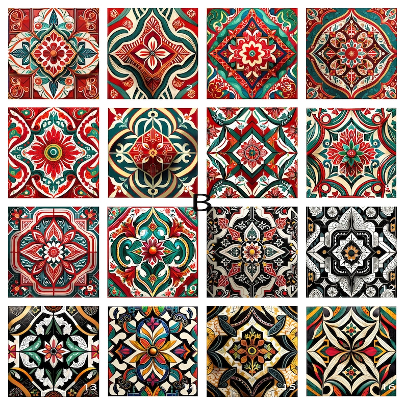 96 Designs 6x6 Ceramic Tile Trivet. Mexican Style Tile Trivet for Hot