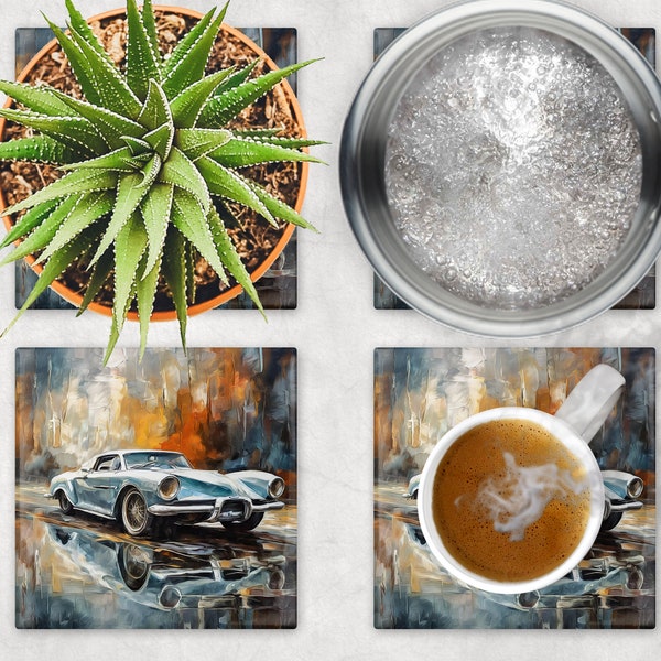 Trivet for Hot Dishes Classic Car Home Decor, Kitchen Decor, Fathers Day Dad, Gift for Dad, Gift for Him, Hot Plate Coaster, Automobile Art