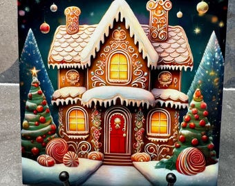 Salvamanteles de casitas de jengibre de colores para platos