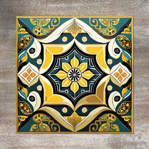 96 Designs! 6x6 Ceramic Tile Trivet. Mexican Style Tile Trivet for Hot Dishes. Mexican Tile Coaster. Mexican Ceramic Tile Art.