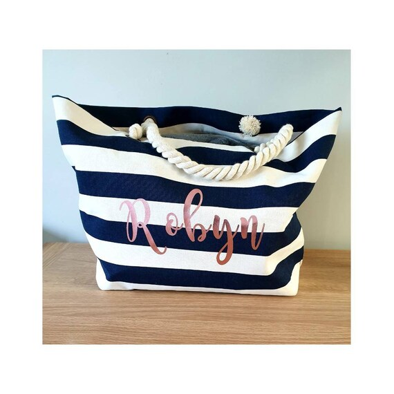 personalised honeymoon beach bag