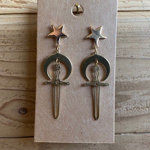 Starsword, Crescent City, ACOTAR, Maas Inspired Sword Earrings