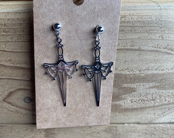 Starsword, Crescent City, ACOTAR Inspired Sword Earrings