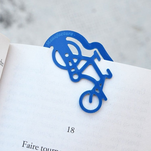 Bookmark Bike Bicycle The Manufacture –  Cycle Bicycle - Theme St-Etienne City Sport Leisure – Book Bookmark – Laser cutting and engraving