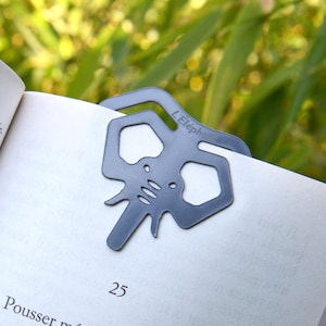 Bookmark Elephant – Theme Animal Savanna - Bookmark Animal Elephant – Book Bookmark – Made in France