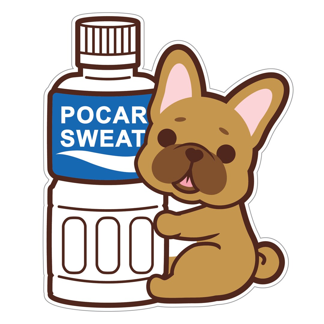 Pocari Sticker DOGGOFASHION French Bulldog Pocari Waterproof Sticker Vinyl Decal ...