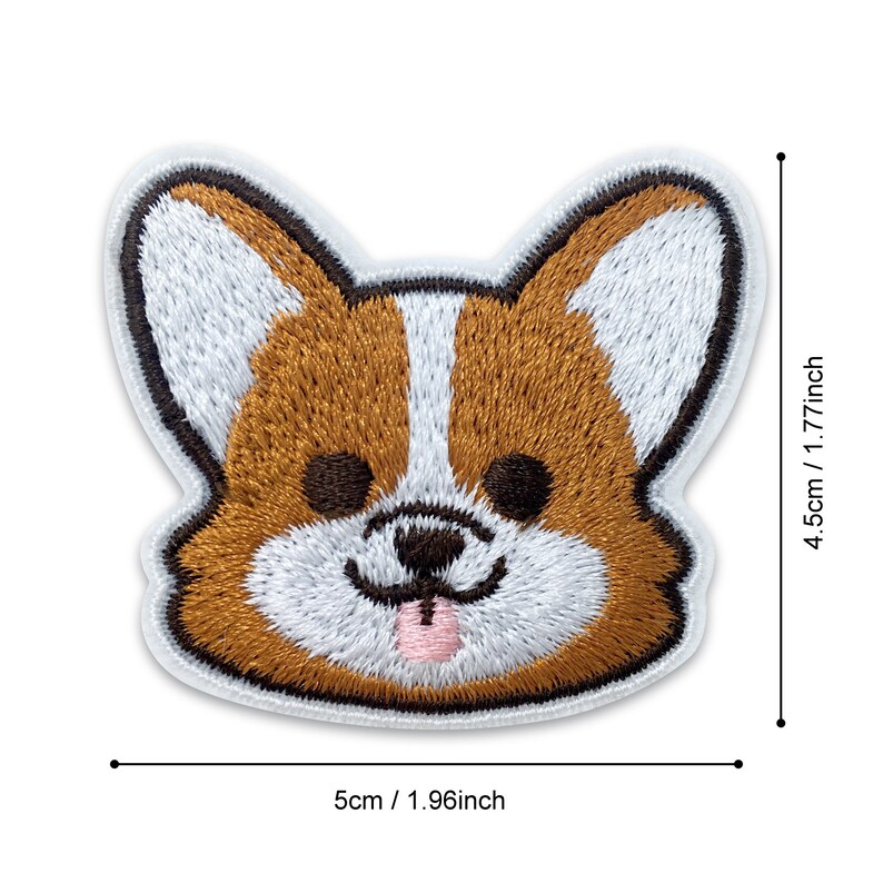 Funny Corgi Dog Paw Iron-On Patch - Cute Sit Jump Embroidered Applique For Jackets, Jeans, Backpacks DIY Repair - View #4