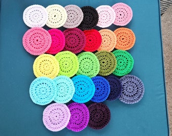 Dish scrubbie, nylon pot scrubber, double round dish scrubbie, scrubby, scrubbies, crochet kitchen scrubber, ready to ship, mesh scrubber,