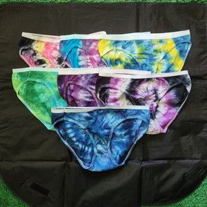 Womens tie dyed Hanes bikini underwear size 5/small