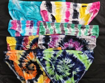 Men's jockey elance bikini size extra large (40-42) tie dye underwear