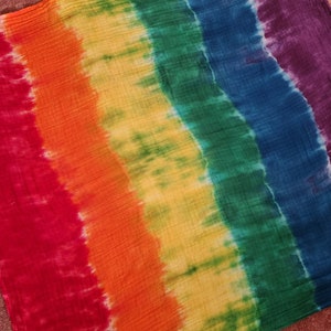 Rainbow Tie Dye Baby Muslin Swaddle Blanket Hand Ice Dyed Cotton Cloth Gender Neutral Shower Gift Receiving Blanket Photo Backdrop Etsy Australia