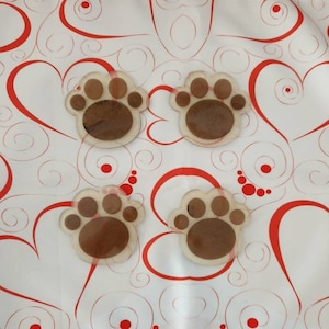 Paw print coasters, set of 4, dog, housewarming,  kitchen,  dog lover, ready to ship, gift for dog mom