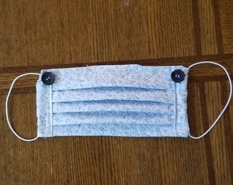 Cotton washable face mask adult with filter pocketCo...made in USA