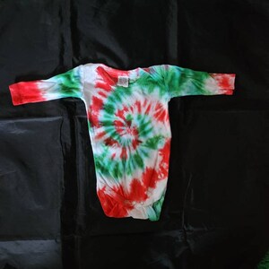 Baby's First Christmas Tie Dye Onesie: Long Sleeve Outfit (3-6 Months)