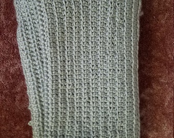 Gray crochet baby blanket