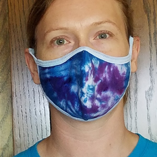 Tie dyed cotton face mask, fast shipping,