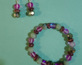 Pretty purple and teal bracelet