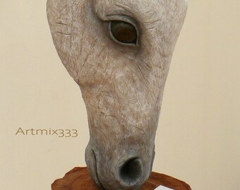 ペルシュロン、馬の木製台座像、限定版、ArtDog - Etsy 日本