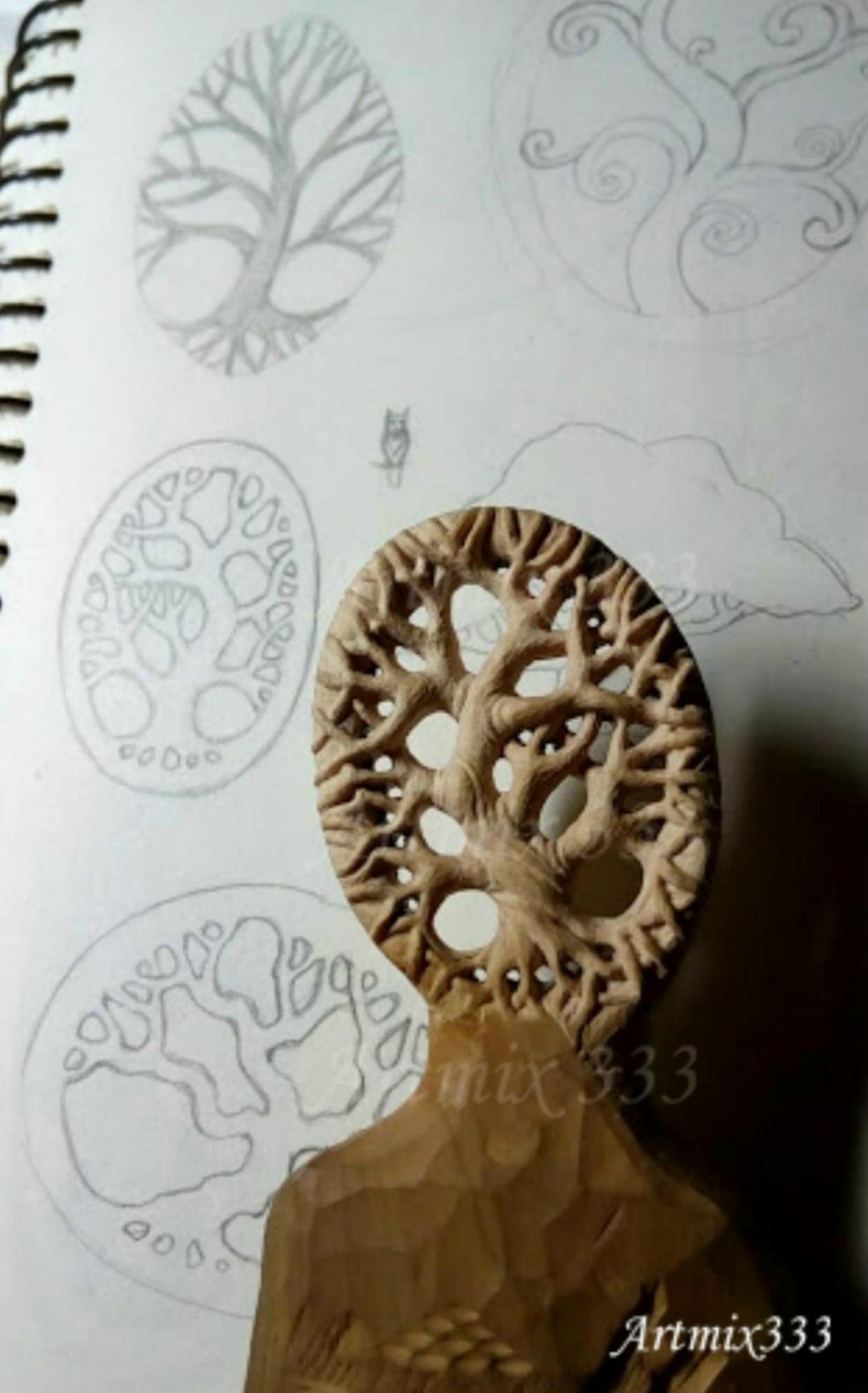 Coulomb - the Tree of Life, Hand Carved Wood. - Etsy