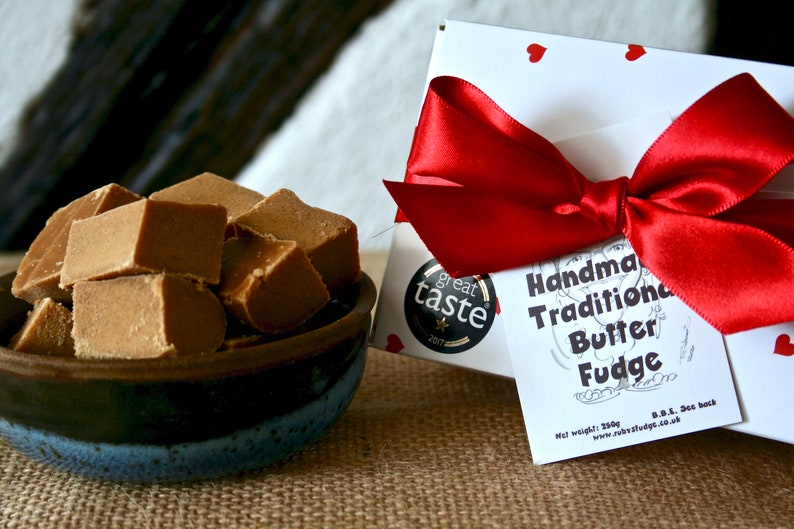 Valentines fudge gift box. Ruby's handmade Great Taste Etsy