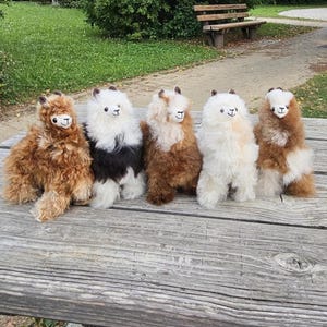 Alpaca Plush Toys 20 cm-8&quot;, 100% Baby Alpaca fur toy, Plush Alpaca Fur, Alpaca stuffed Animal, Soft Plush Toys Gift for any occacion
