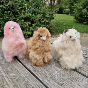 Alpaca Plush Toys 25 cm-10&quot;, 100% Baby Alpaca fur toy, Plush Alpaca Fur, Alpaca stuffed Animal, Soft Plush Toys Gift for any occacion