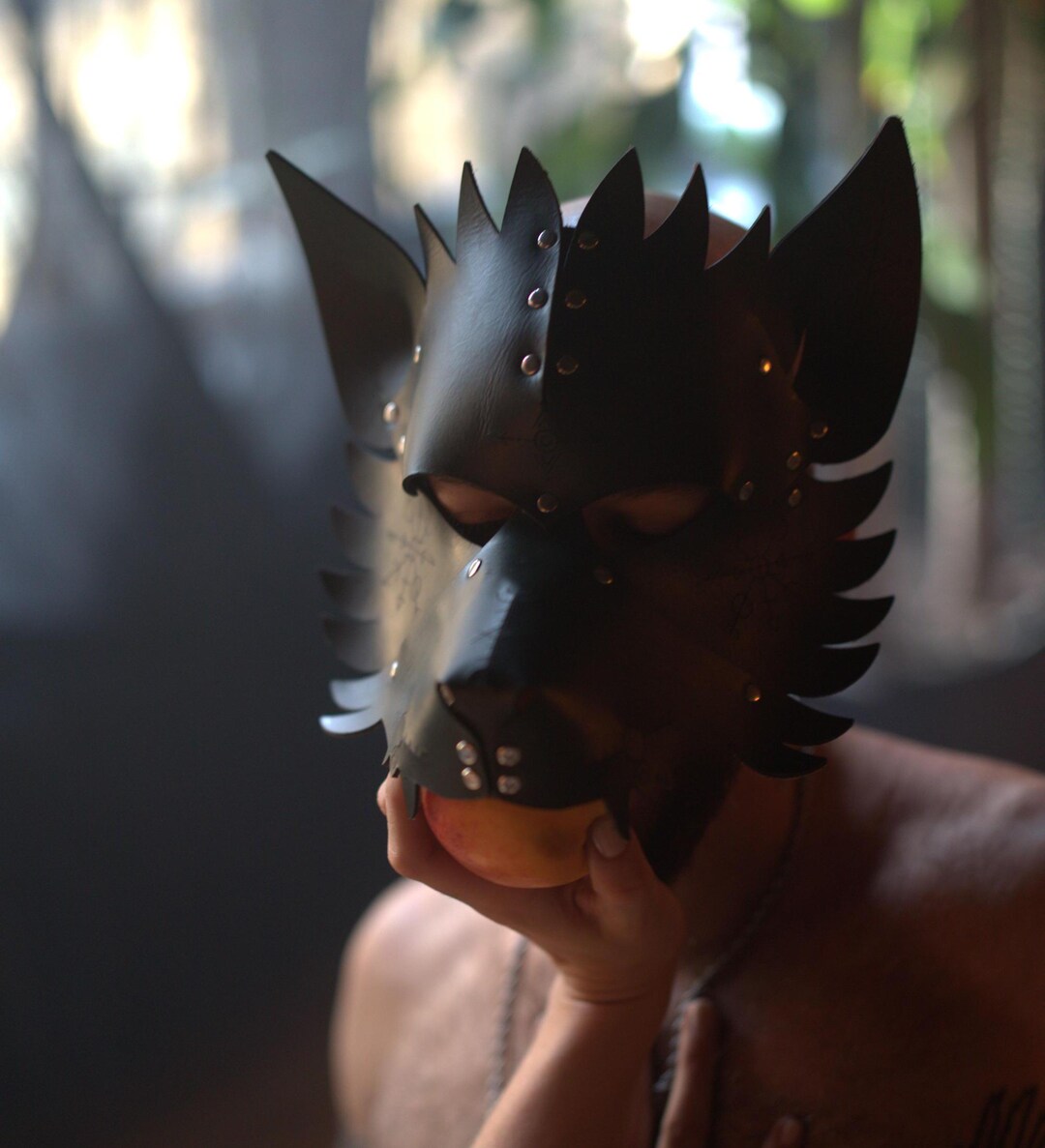 Leather Wolf Mask - Etsy