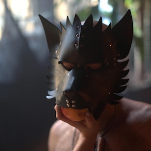 Leather Wolf Mask