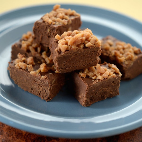 Gourmet Chocolate Fudge with Toffee