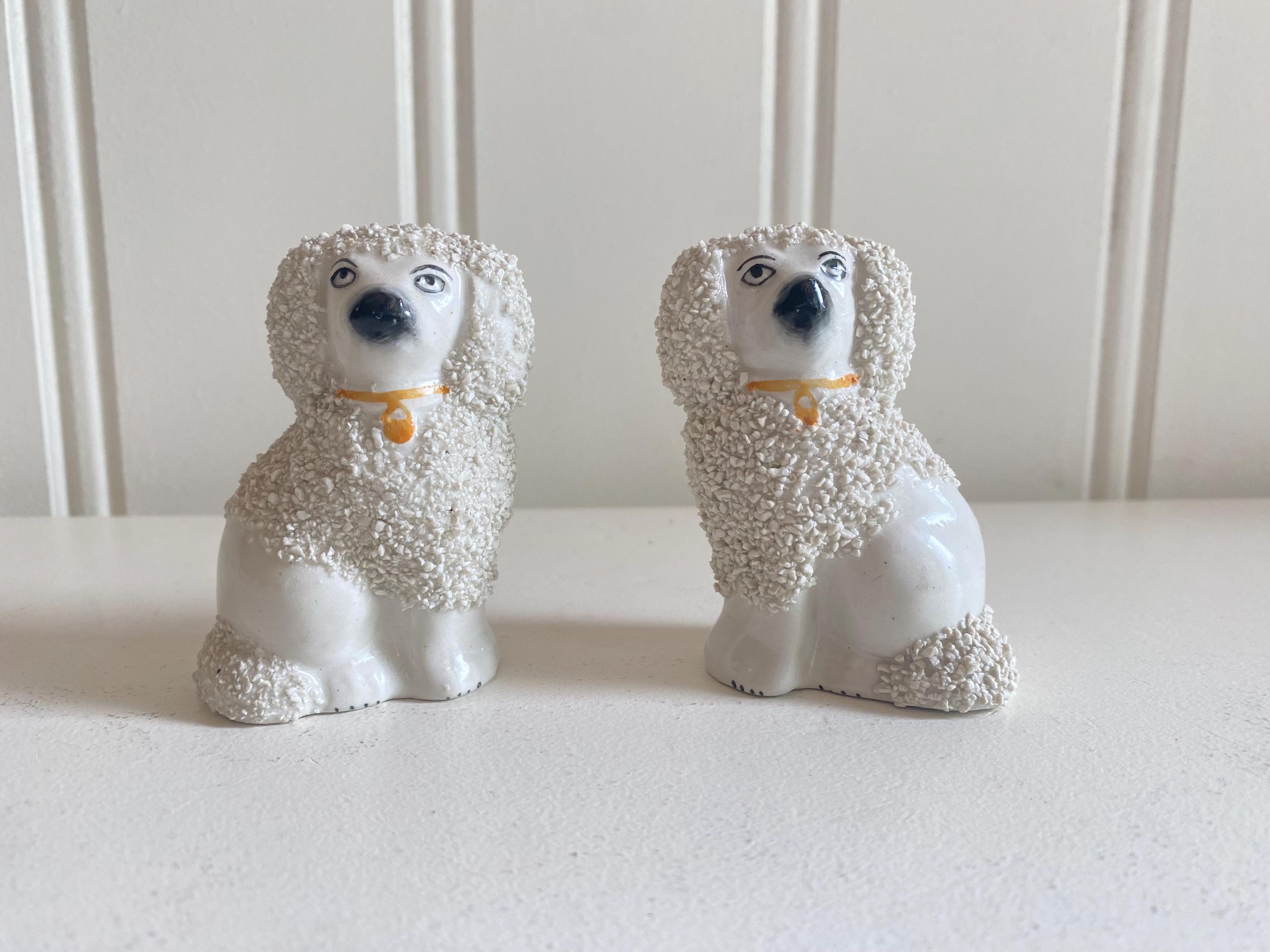 アンティークスタッフォードシャー・ドッグのペア - ヴィンテージ英国