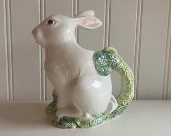 koolservies karaf konijn konijn gemaakt in italië pasen lente decor plankje vintage koolservies