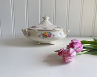 serveerschaal met wedgwood mary stuart bedekt antiek servies vintage bloemen