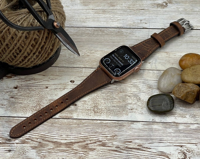 Rustic Apple Watch Rustic Leather Apple Watch Band 40mm 41mm 38mm 42mm 44mm 45mm 46mm 49mm ...