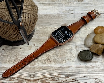 Cinturino sottile per Apple Watch, cinturino in pelle per Apple Watch, da 38 mm a 45 mm, cinturino per Apple Watch, adatto per le serie: 1-2-3-4-5-6-7-8-9-10 e SE