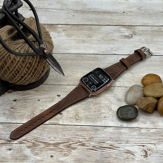 Apple Watch Band Repurposed Classic GG Monogram, 42mm / Black / Blackish Brown