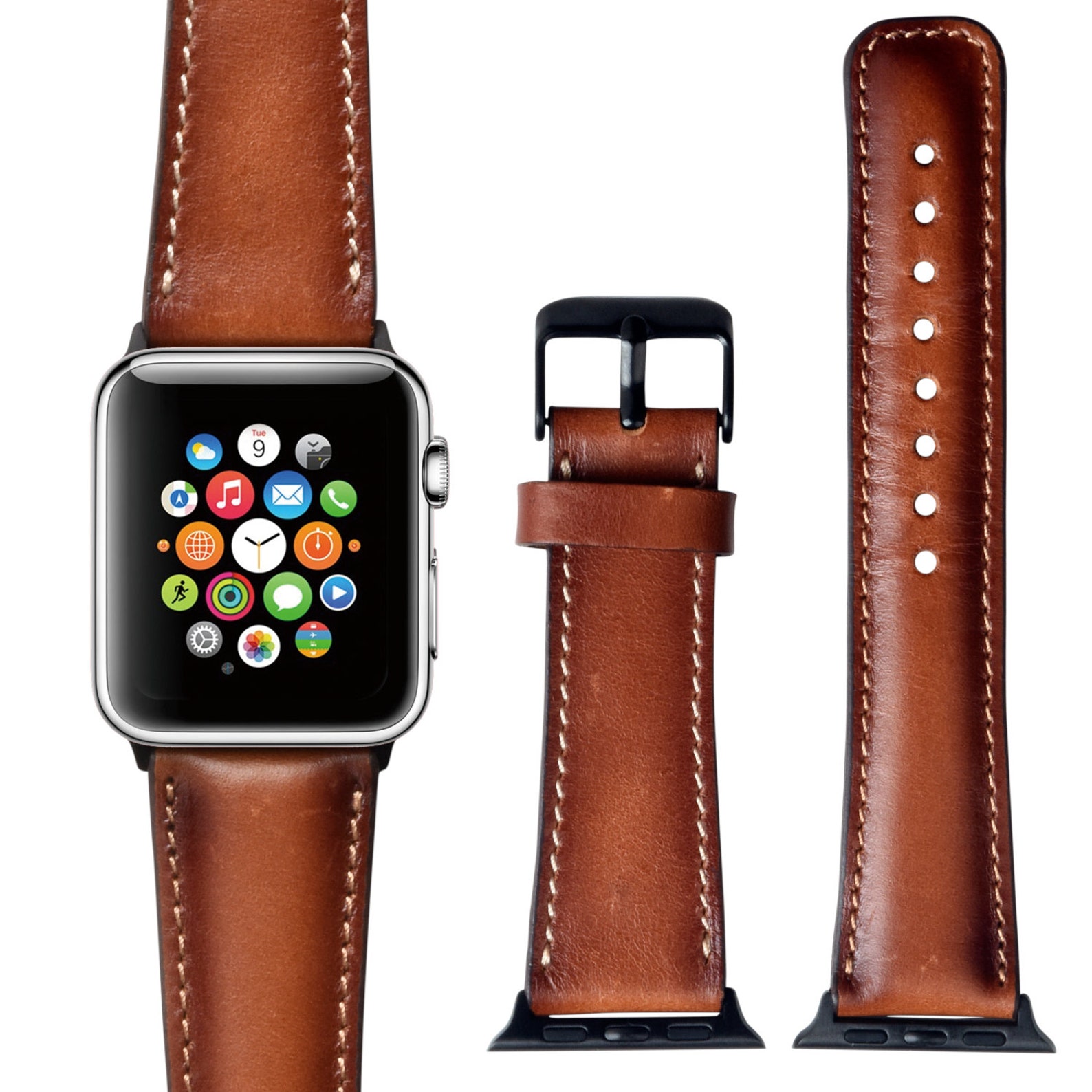 Apple Watch Band Apple Watch Leather Band Genuine Leather Etsy