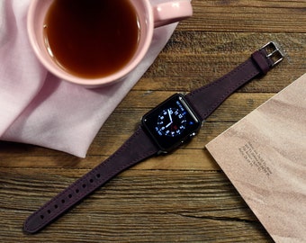 Cinturino per Apple Watch, cinturino in pelle per Apple Watch, 38 mm, 40 mm, 42 mm, 44 mm, 41 mm, 45 mm, adatto per le serie: 5-6-7-8-9-10-11