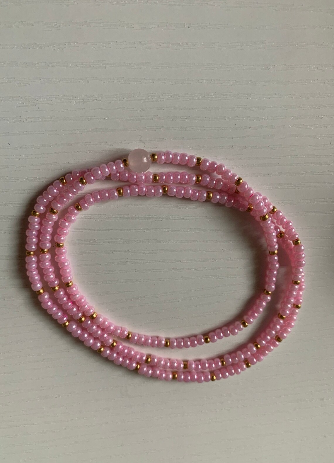 Pink waist beads Gold Waist beads Rose Quartz Enough Love Etsy