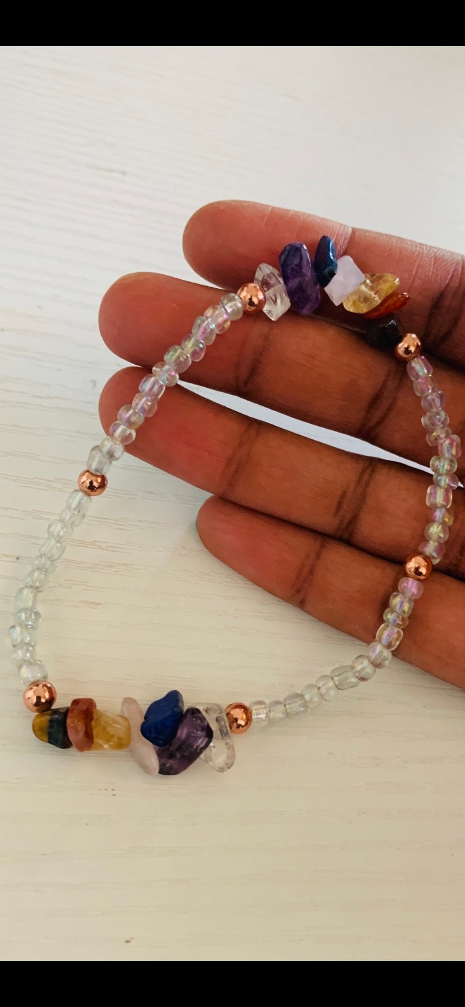 Chakra Waist beads Waistbeads with crystals copper waist Etsy