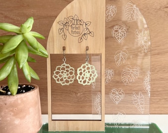 Echeveria Succulent Acrylic Earrings
