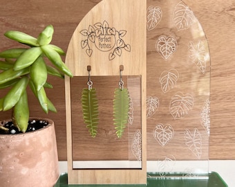 Boston Fern Laser Cut Acrylic Earrings