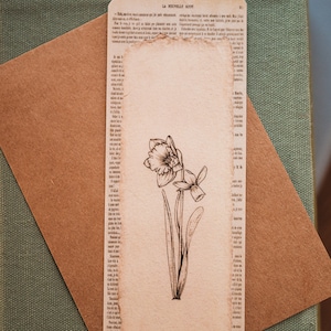 Birth Flower Bookmark, Laminated, Double-Sided image 3