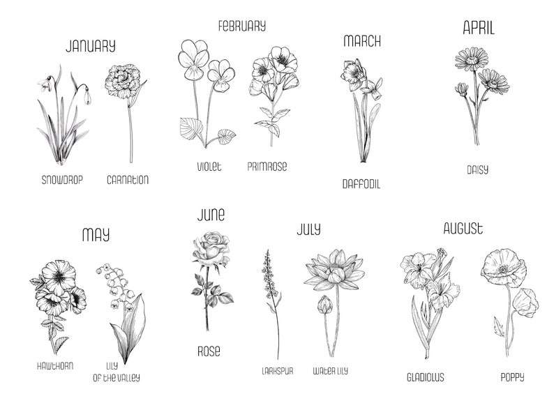 Personalized Birth Flower Bookmark with Name, Laminated Personalized Bookmark, Double-Sided image 5