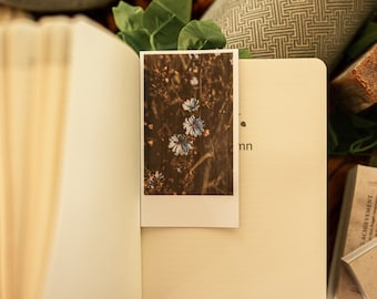 Polaroid Style Wildflower Bookmark, Laminated