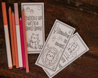 Color-It-In Bookmark Set, Set of 3, Color It Yourself, Bookmarks for Kids